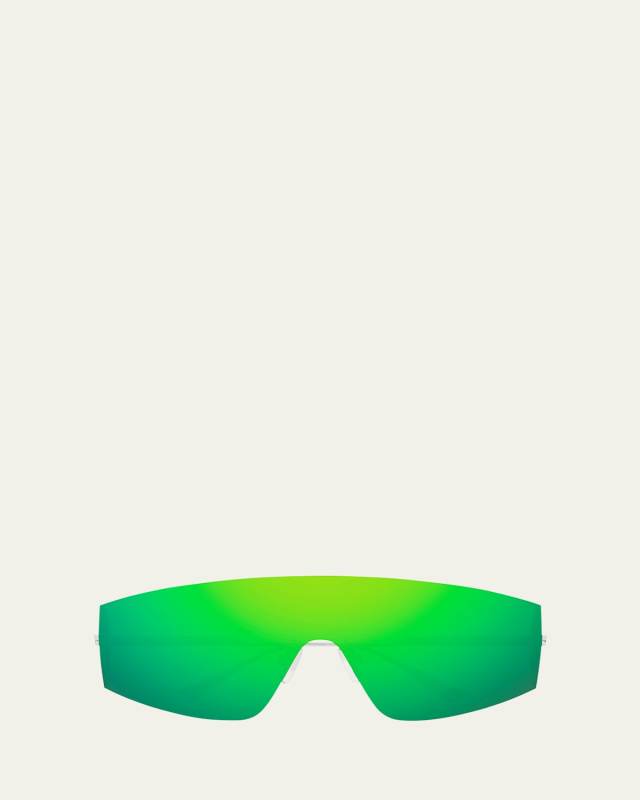 Rimless Metal Shield Sunglasses